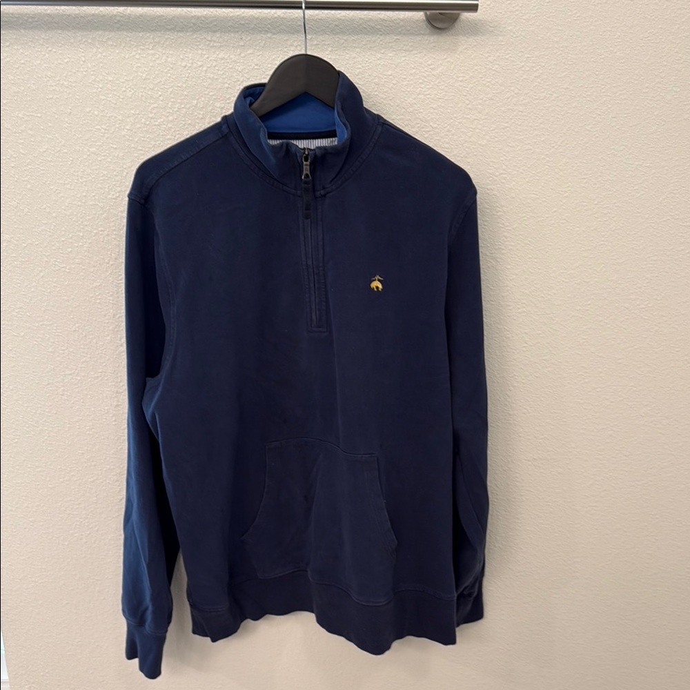 Brooks Brothers Blue Zip Up Sweater